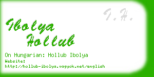 ibolya hollub business card